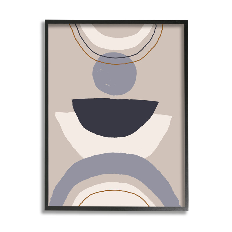 «Boho Inspired Abstraction», impression sur toile, H 30 po x l 24 po x 1,5 po, Giclée encadrée noir minuit
