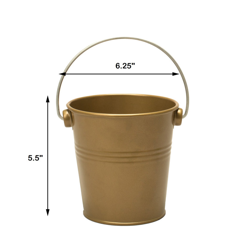Gracie Oaks Decorative Bin, Gold