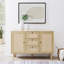 Buffet en bois massif à 3 tiroirs Willa Boho-1206108585