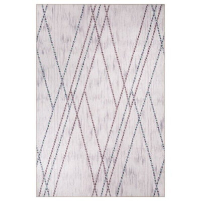 Premium Machine Washable Carpet, 4.6 x 6.2 Feet, 100% Polyester, 1850 g/m² | Pile Height: 0.2 Inches | Eco-Friendly Recycled Poly Cotton Underside | Perfect for Living Room, Bedroom, and High-Traffic Areas