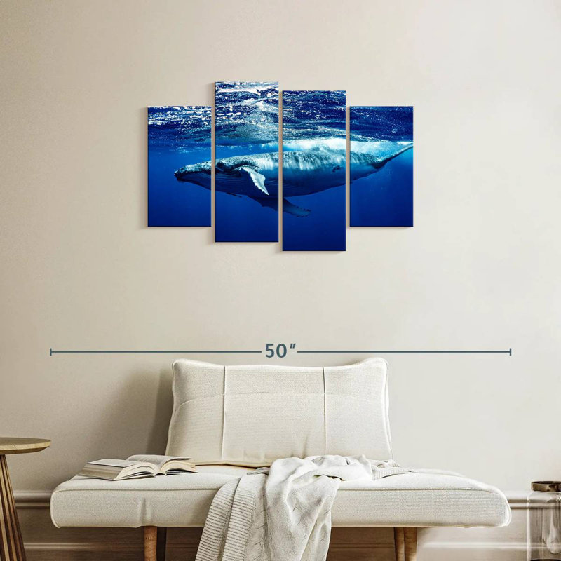 Brampt Humpback Whale Below Surface, 22" H x 36" W