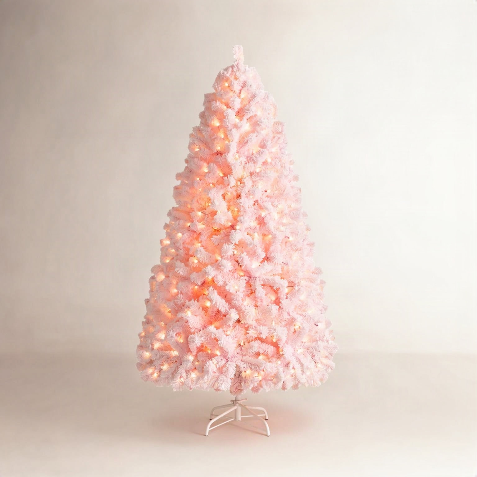 Frosted Pre-Lit Fir Christmas Tree, 6'