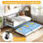 Twin Size Daybed, Sofa Bed Frame with Metal Steel Slat Support, Heavy Duty Metal Bed Frame, Space Saving, Easy Assembly, for Small Spaces, Living Room, Bedroom, Apartment, Black-1574724658
