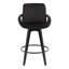 Tabouret de comptoir à hauteur fixe de 26 po avec repose-pieds noir Whitacre-1719391928