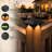 Solar Lamp Post Cap Lights 4 Pack, 30 Lumen Warm White Outdoor LED
