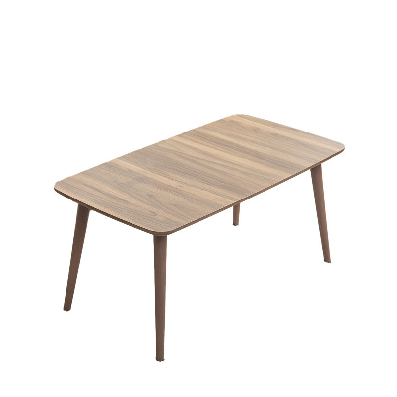Adelah Modern Walnut Coffee Table, 39.4 x 17.7 x 20.5 inches | 100% MDF with Wooden Legs, Thickness: 0.7 inches | Scandinavian Design, Elegant Solid Color for Living Room & Contemporary Spaces, Durable & Stylish