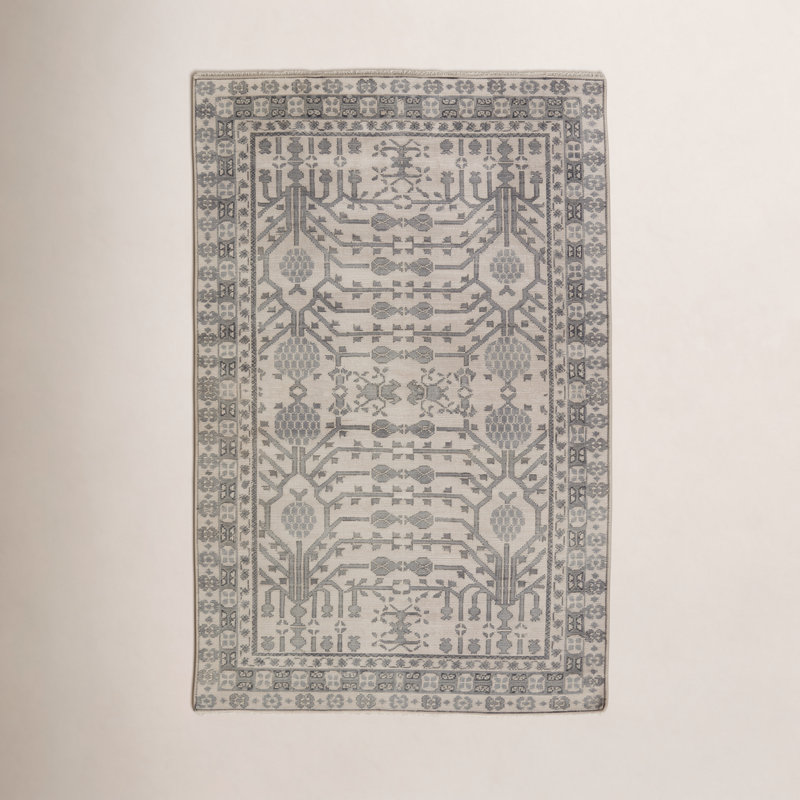 Hand Knotted Wool Oriental Indoor Rug, Rectangle 10' x 14'