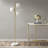 3-Globe Light Floor Lamp with Marble Base