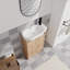 Meuble-lavabo autoportant de 23 po avec lavabo, idéal pour les petites salles de bain-1296394666
