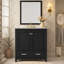 Ensemble de meuble-lavabo 60 po avec lavabos doubles (séparés), lavabos doubles en céramique, tablette de rangement et tiroirs séparés (miroir non inclus) - Solution de salle de bain moderne pour salles de bain spacieuses-133416621