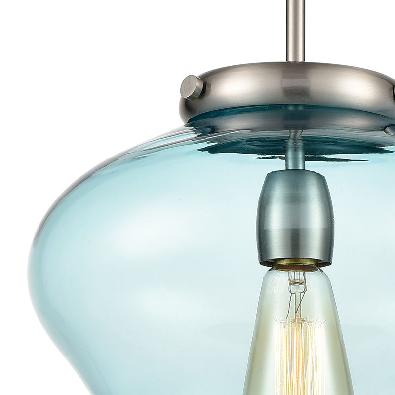 Luminaire suspendu 1 lumière Amore de 12 po de large - nickel satiné