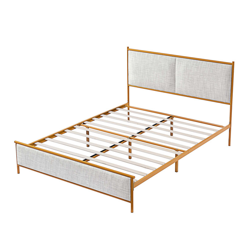 Upholstered Metal Bed