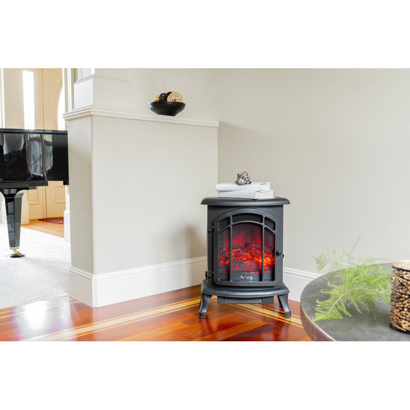 18.5'' W Electric Fireplace with 5118 BTU, Matte Black