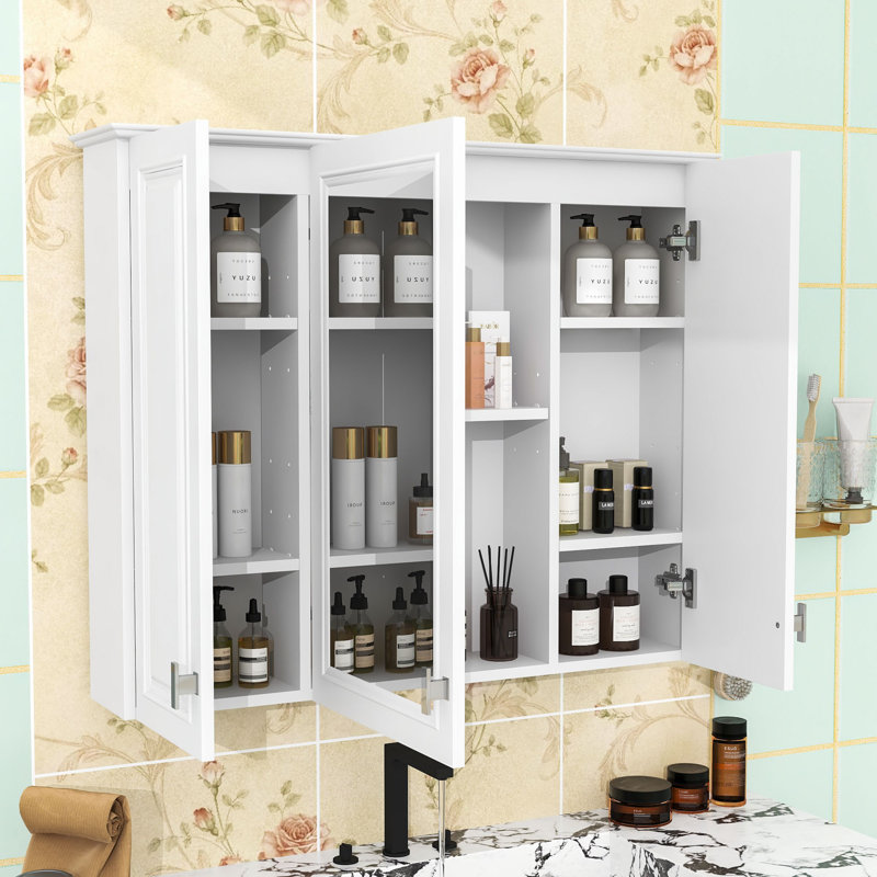 Bathroom Wall Cabinet with 5 Adjustable Shelves