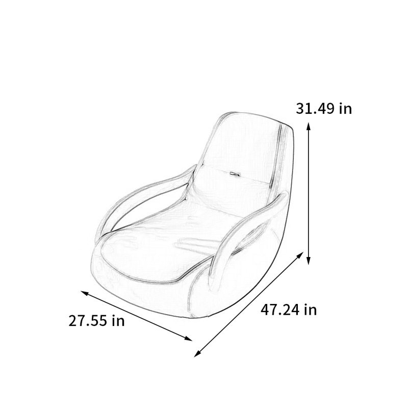 Chaise berçante moderne escargot décontractée, Gris