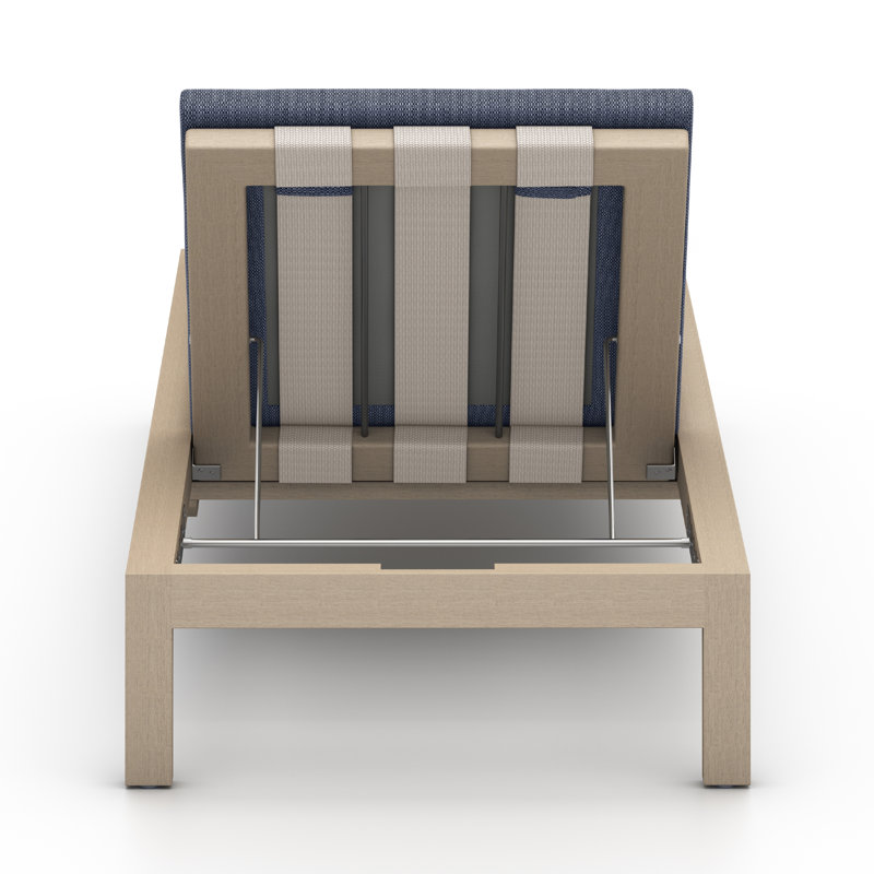 Sonoma Outdoor Teak Chaise Lounge, Faye Sand, Washed Brown