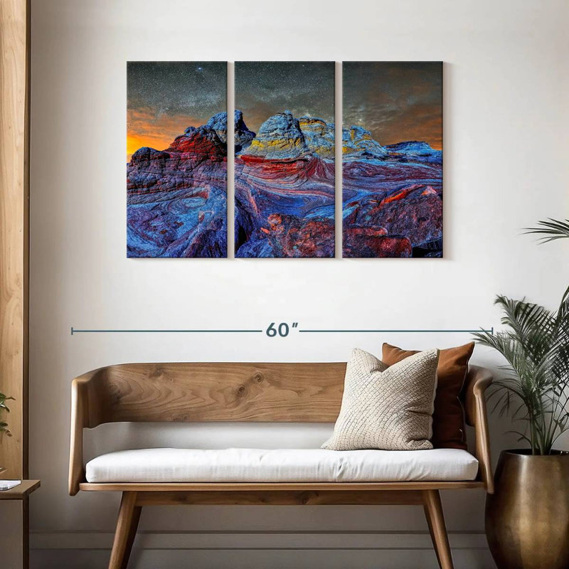 Alvord, crépuscule profond, poche blanche, Arizona, H 28 po x l 45 po