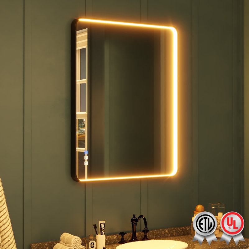 Miroir de salle de bain mural, 28 po x 36 po, Rectangle