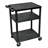 Heavy-Duty Mobile Presentation Cart With 3 Adjustable Shelves For AV Equipment And Office Use