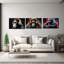 3 Piece No Frame Print on Canvas