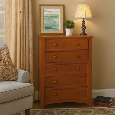 Gabrialle Transitional 5 Drawer Chest