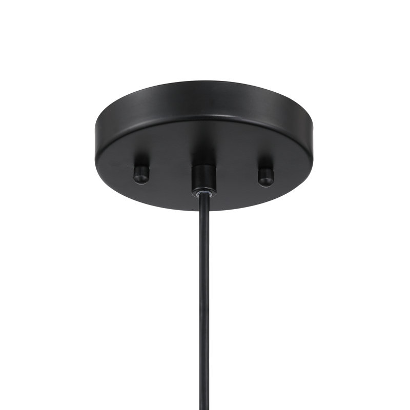 1 - Light Felt Lantern Pendant, Matte Black