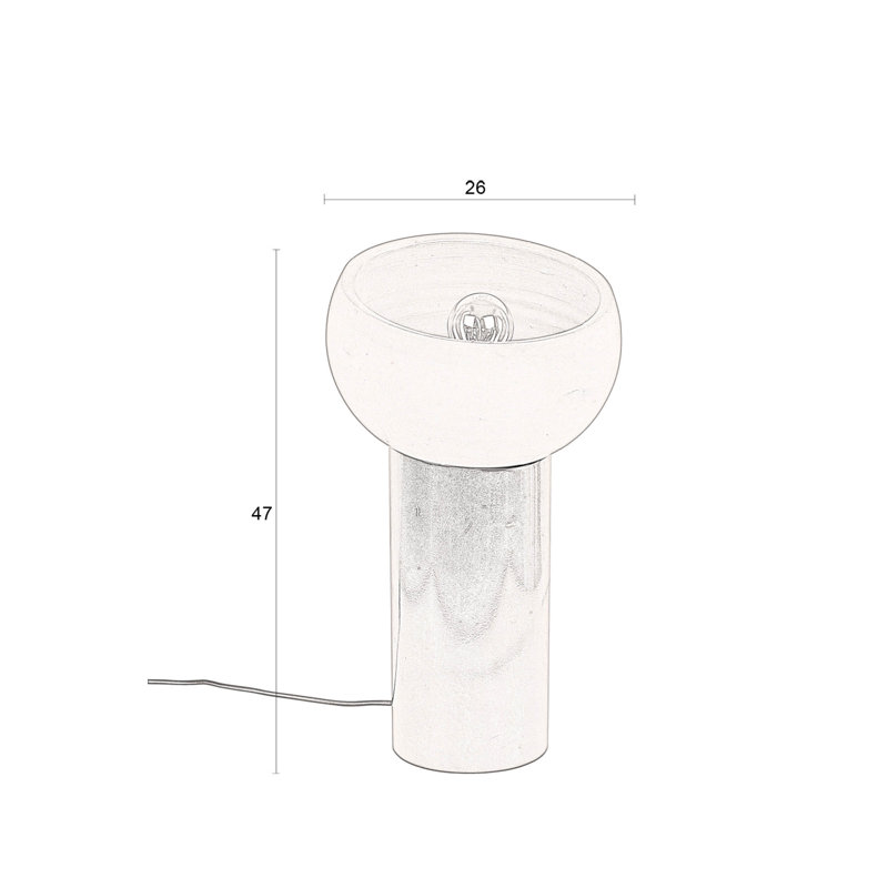 Zahra Torchiere Table Lamp, 19" H x 10" W x 10" D