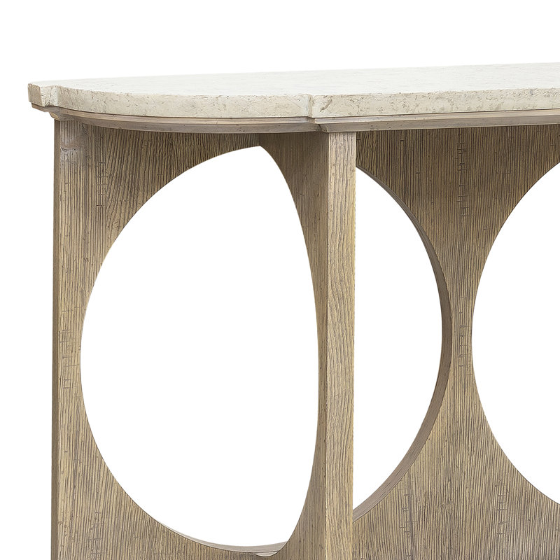 84" Console Table with Concrete Top
