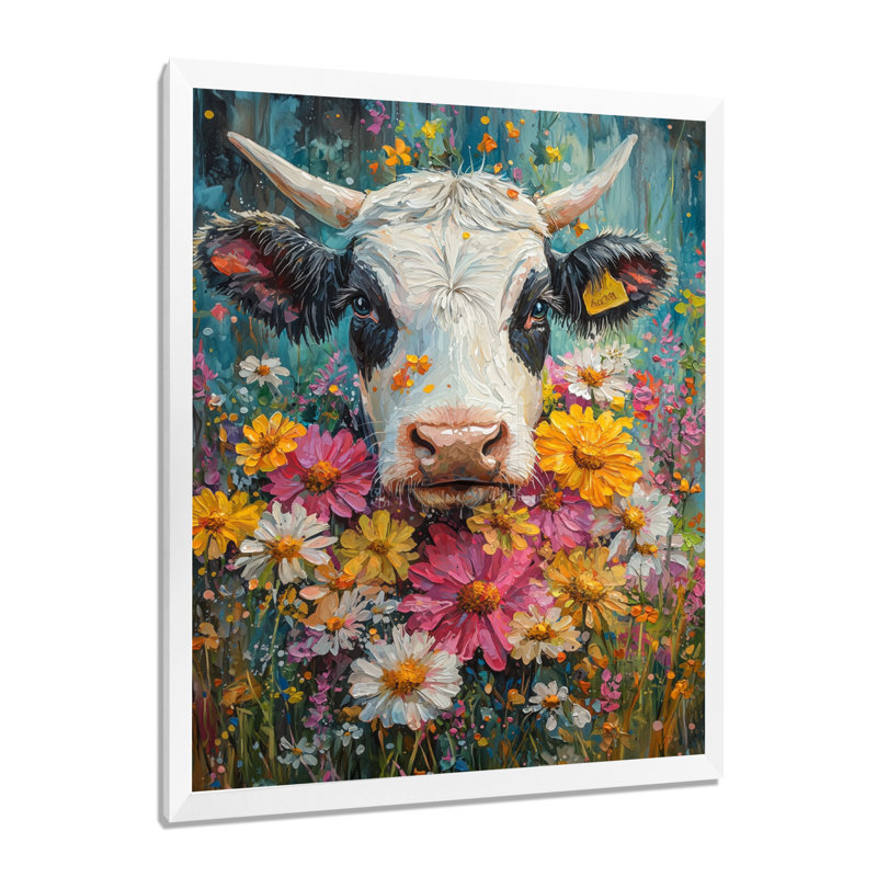 Downall - Animals Wall Art Living Room, H 44 po x l 34 po, Reproduction encadrée d'une seule photo, Blanc