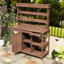 Table de rempotage Farmhouse 66 "avec grande surface de travail, tablettes ouvertes, 2 tiroirs et armoire-1745524913