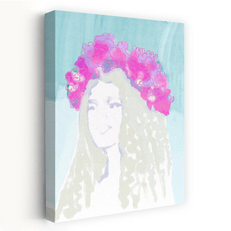 Art contemporain Portrait de fleur de lilas contemporain, H 24 po x l 16 po