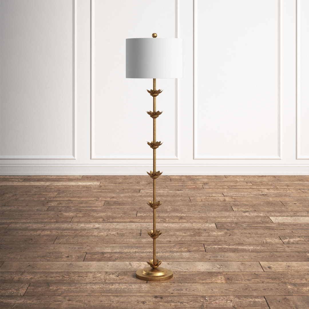 Adalyn 63.5'' Antique Gold Traditional Floor Lamp Kelly Clarkson Home
