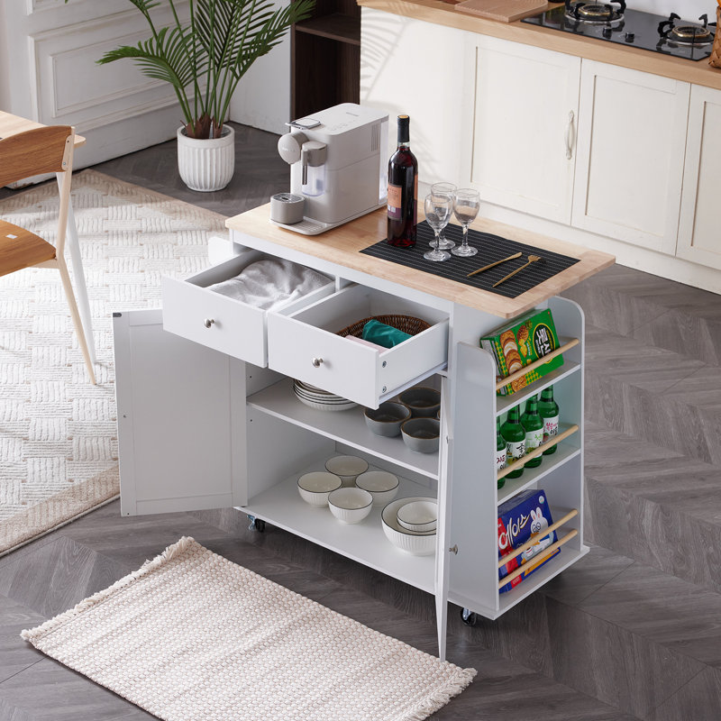 Brutsche Solid Wood Top Kitchen Cart