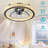 19.68" - Dimmable Led Crystal Ceiling Fan With Led Lights-565190401