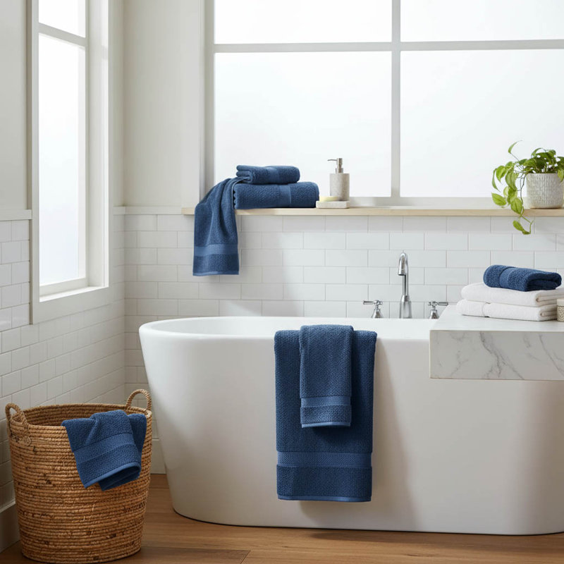 100% Cotton Bath Towel, Navy Blue