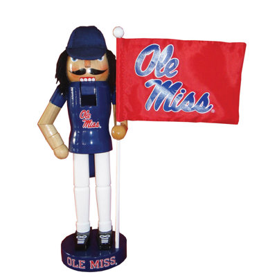 NCAA Ole Miss Mascot Flag Nutcracker