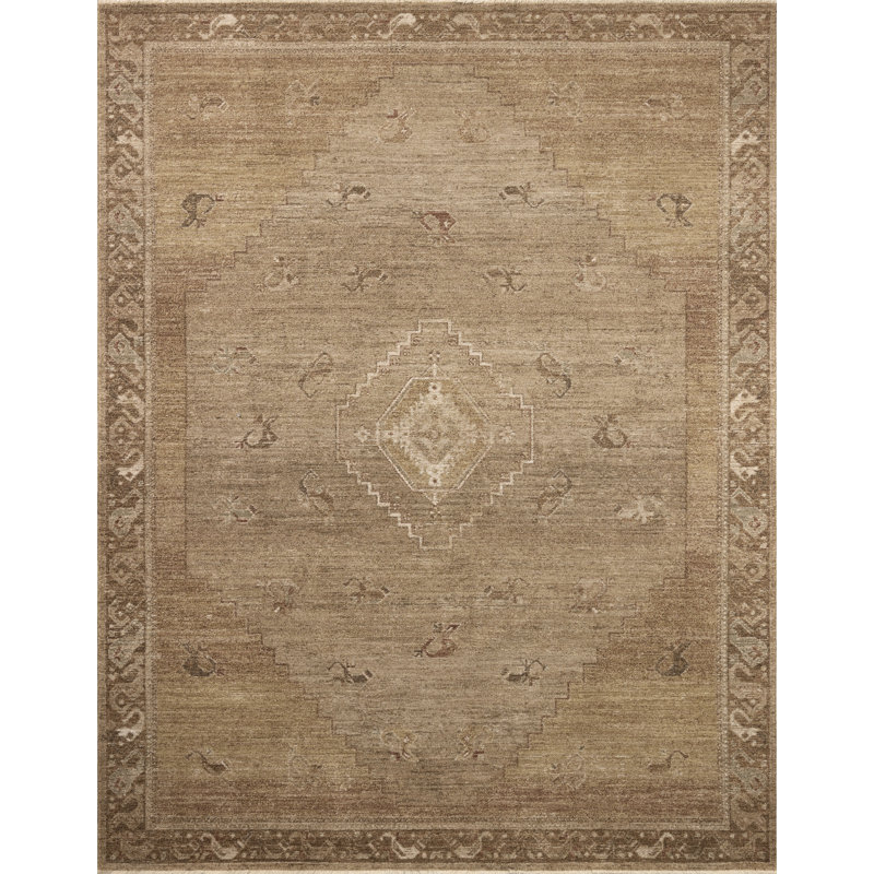 Tapis épice / beige Magnolia Home par Joanna Gaines x Loloi Storrie, 3 pi 6 po x 5 pi 6 po