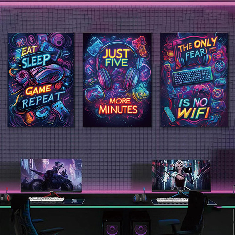 3 Piece Wrapped Canvas Print, 40cm H x 60cm W