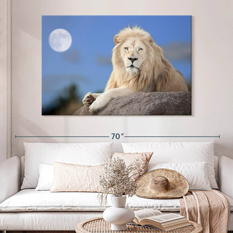 Brampt Lion Wild Cat, 34" H x 51" W