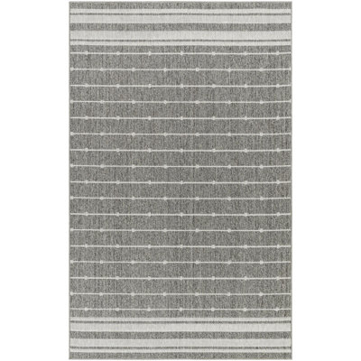 Tapis extérieur gris / blanc Sora