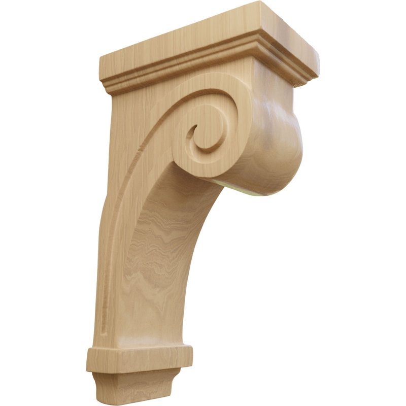 Corbeau à volutes l 3 1/4 po x P 5 po x H 9 po (paquet de 6), Cerisier
