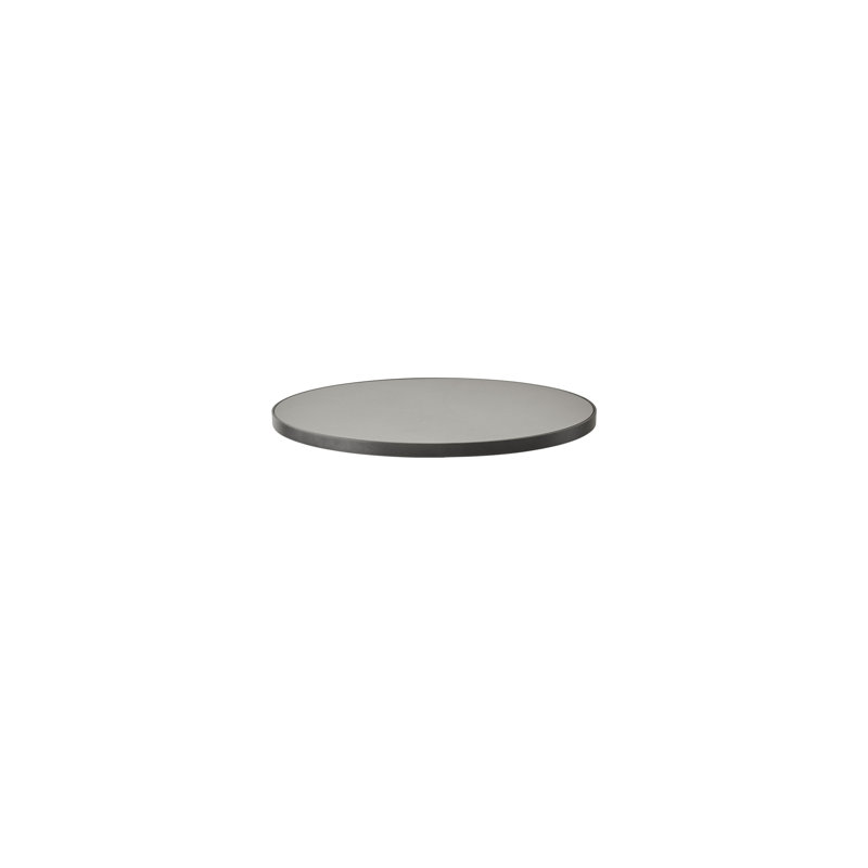 Outdoor Round Table, Lava Gray/Ceramic Light Gray, 23.7" W  x 23.7" L x 16" H