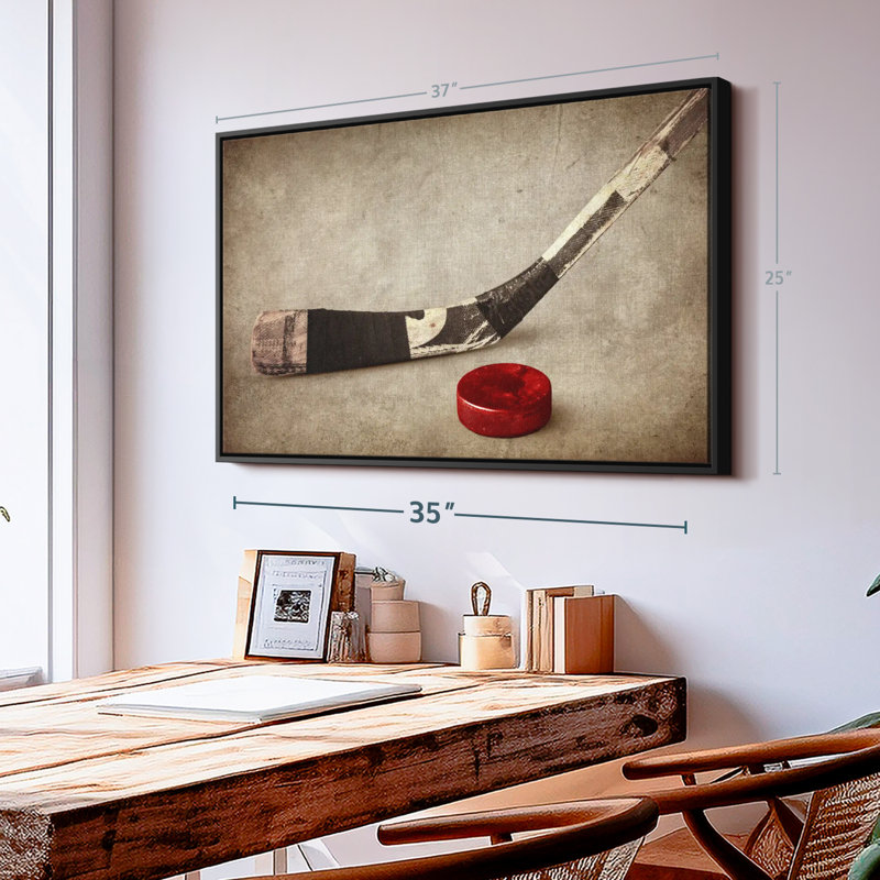 «Hockey sur glace rétro», H 37 po x l 25 po