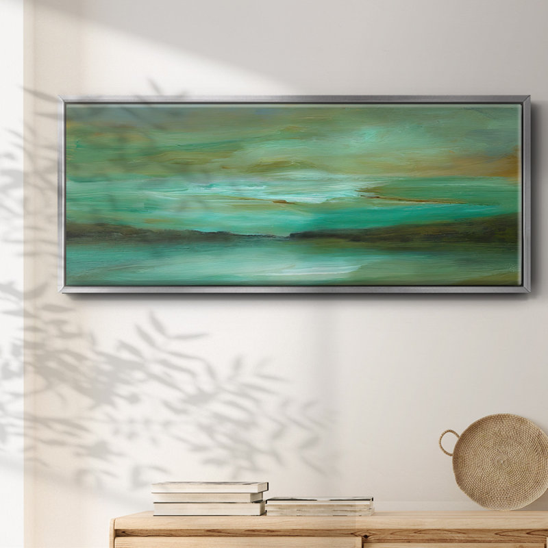 Hidden Cove- Framed Canvas, 8" H x 20" W
