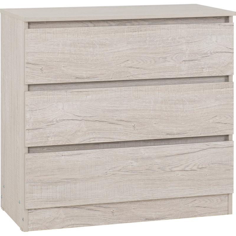 Braunstein 3 Drawer Chest, Urban Snow