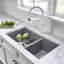 Precis SILGRANIT 33" L X 18" W Double Bowl Undermount Kitchen Sink-83872010