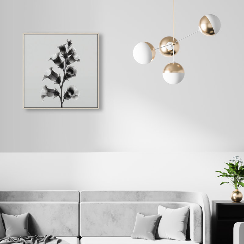 Ossified Petals I Print by Oliver Gal, 21"H x 21"W, Silver Floater Frame