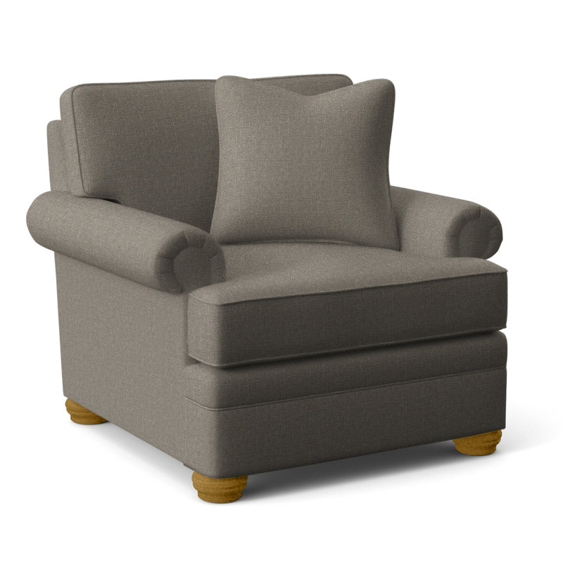 Fauteuil Kensington, Brown Geometric, 0456-33, Finition miel