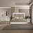 Mist Nightstand – Two-Tone High-Gloss Marble & Lacquer Finish With Two Drawers(Includes Only Nightstand)