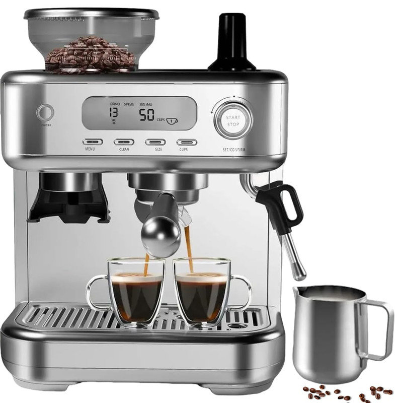 Machine à espresso Kazoo 15 barres avec contrôle de température PID et écran ACL intelligent
